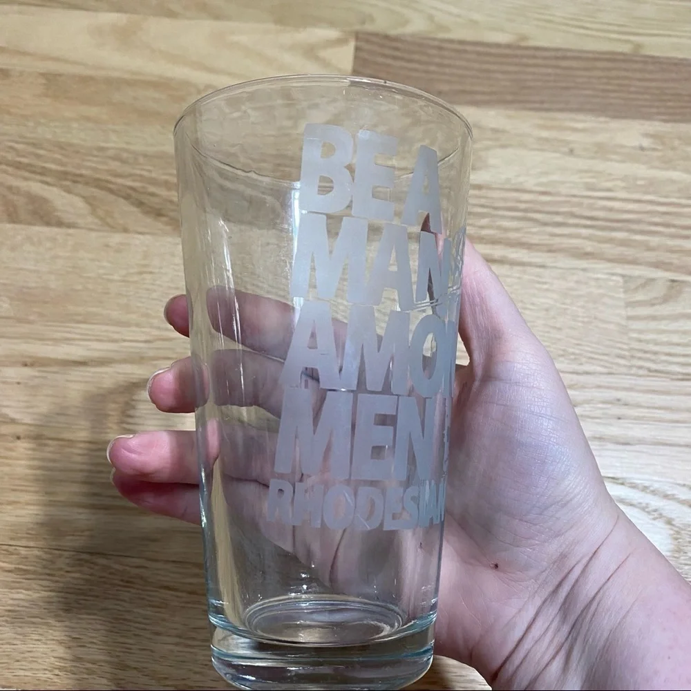 Be A Man Among Men Rhodesian Army Drinking Glass Clear